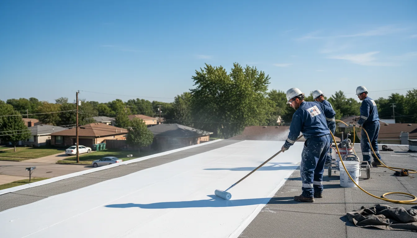Commercial roof coating in Scotia, CA near me